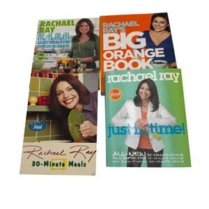 Set/4 Rachael Ray Cookbooks 30 Minute Meals Just in Time Great Meals, Big Orange